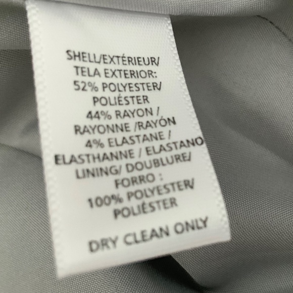 LOFT Window Pane Plaid Mini Skirt Light Grey SZ 4 - Picture 8 of 11